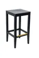 BFM Seating ZWB680BL W Stockton Backless Barstool, Wood Seat, Footrest, Black Wood Finish 1 image