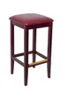 BFM Seating ZWB680DM GR3 Stockton Backless Barstool, Upholstered Seat, Mahogany Finish, Armless, COM/Grade 3 Upholstery 2 image