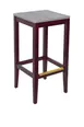 BFM Seating ZWB680DM R Stockton Backless Barstool, Mahogany Frame, Relic Seat, Footrest 2 image