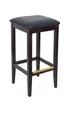 BFM Seating ZWB680DW GR2 Stockton Backless Barstool, Upholstered Seat, Walnut Finish, Grade 2 Upholstery 1 image
