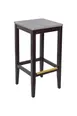 BFM Seating ZWB680DW R Stockton Backless Barstool, Relic Seat, Footrest, Walnut Frame, Armless, Legs Base 2 image
