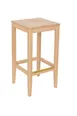 BFM Seating ZWB680NT W Stockton Backless Wood Barstool with Footrest, Wood Frame, Natural Finish 1 image