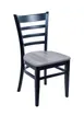 BFM Seating ZWC101BL R Indoor Berkeley Side Chair with Ladder Back, Black 2 image