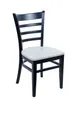 BFM Seating ZWC101BL R Indoor Berkeley Side Chair with Ladder Back, Black 1 image