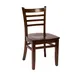 BFM Seating ZWC101DW W Indoor Berkeley Side Chair with Ladder Back 1 image