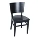BFM Seating ZWC304BL GR3 Indoor Aston Side Chair with Upholstered Seat, Black 1 image