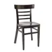 BFM Seating ZWC66BL GR4 Indoor Giulia Side Chair with Ladder Back and Upholstered Seat, Black 1 image