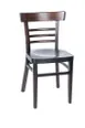 BFM Seating ZWC66DW GR4 Indoor Giulia Side Chair with Ladder Back and Upholstered Seat 1 image