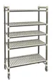 Cambro EMT214280V5480 Camshelving Elements XTRA 4-Tier Track Shelving System, 42L x 21D x 80H, 900 lbs, Speckled Gray 1 image