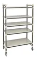 Cambro EMT214880S5480 Camshelving Elements XTRA 21"D x 48"L x 80"H 4-Tier Track Shelving System, 900 lbs, Speckled Gray 1 image