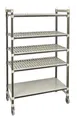 Cambro EMT214880VS5480 Camshelving Elements XTRA 4-Tier Track Shelving System, 21"D x 48"L x 80"H, 900 lbs, Speckled Gray 1 image