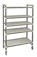 Cambro EMT215480V5480 Camshelving Elements XTRA 4-Tier Track Shelving System, 54"L x 21"D x 80"H, 900 lbs, Speckled Gray 1 image