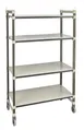 Cambro EMT244280S4480 Camshelving Elements XTRA 24"D x 42"L x 80"H 4-Tier Track Shelving System, 900 lbs, Speckled Gray 1 image
