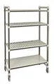 Cambro EMT244880VS4480 Camshelving Elements XTRA 24"D x 48"L x 80"H 4-Tier Track Shelving System, 900 lbs, Speckled Gray 1 image