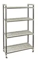 Cambro EST184281V4480 Camshelving Elements XTRA 18x42x81 4-Tier Track Shelving System, 2400 lbs, Speckled Gray 1 image