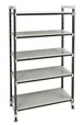 Cambro EST245481S5480 Camshelving Elements XTRA 24"D x 54"L x 81"H 4-Tier Track Shelving System, 2400 lbs, Speckled Gray 1 image