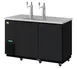 RefrigerationX XBD-2SB-N6 Draft Beer Tower, Black, 3" Columns, 1/2 Barrel AirCooled 1 image