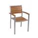 BFM Seating PH101CTKSV Largo Stacking Armchair, Synthetic Teak Back, Arms & Seat 1 image