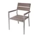 BFM Seating PH201CGRTK-SG Seaside Stacking Arm Chair, Wide, Synthetic Teak Back 1 image