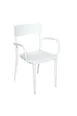 BFM Seating PHVACWH Maui Stacking Arm Chair, White Powder Coat Aluminum 1 image