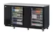 RefrigerationX XBB-3SG-N6 Back Bar Cooler, 69\"W, 23.28 Cu.ft., Black, Doors, Shelves, R-600a, 115V 1 image