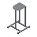 Skyfood CCD Stand, 22"W x 24"D x 36"H, Carbon Steel with Enamel Finish for DMS-30 1 image