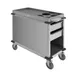 Cadco BC-2-LST Stainless Steel Mobile Beverage Service Cart w/ 2 Shelves and 2 Drawers 1 image
