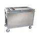 Cadco BC-3-LST Stainless Steel Mobile Beverage Service Cart w/ 2 Shelves, 4 Drawers, 6 Airpot Wells 1 image