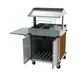 Cadco CBC-GG-2 MobileServ® Deluxe Grab & Go Merchandising Cart with (2) Heated Wells 3 image