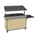 Cadco CBC-GG-B3 MobileServ® Standard Grab & Go Merchandising Cart, (3) Pan Holders 1 image