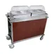 Cadco CBC-HH MobileServ® Junior Mobile Hot Buffet Cart with (2) Hot Full Size Buffet Servers 1 image