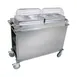 Cadco CBC-HHH MobileServ® Mobile Hot Buffet Cart with (3) Hot Full Size Buffet Servers 4 image