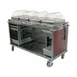 Cadco CBC-HHHH MobileServ® Mobile Hot Buffet Cart with (4) Hot Full Size Buffet Servers 1 image