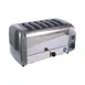 Cadco CTW-6M(220) 6-Slice Standard Commercial Toaster w/ 1" Slots, Metallic Grey End Panel, 220V 1 image