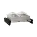 Cadco WTBS-23P Countertop Double Buffet Server, (2) Third Size/2.6 qt Pans, (2) Clear Lid 1 image