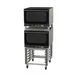 Cadco XAFS-113-2 Double Half Size Countertop Electric Convection Oven w/ 3 Shelf, Stand, Manual Controls 1 image