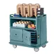 Cambro MDC24401 Beverage Service Cart, 44.5L x 30W x 44H, Slate Blue Polyethylene, Insulated Compartments 1 image