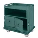 Cambro MDC24F192 Beverage Service Cart, 44.5L x 30W x 44H, Polyethylene, Granite Green, Insulated Compartments 1 image