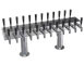 Krowne KDSTC-12S T‑Head Draft Beer Tower, 24‑Tap, 36" OA, Glycol‑Cooled, Steel Finish, 2‑Column 1 image