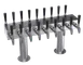 Krowne KDSTC-9S Double-Sided T-Head Beer Tower, 30" OA, Glycol-Cooled, Steel, 2-Col, 18 Faucets 1 image