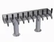 Krowne KDTH-10S Double T-Head Beer Tower 30" Countertop 12-Tap Columns Stainless Steel Glycol-Cooled 1 image