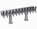Krowne KDTH-12S Double-Head Beer Tower 36" Counter Brushed (NoHandles) Glycol-Cooled 2-Column 12-Tap 1 image
