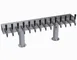 Krowne KDTH-14S T‑Head Draft Beer Tower, 42" Countertop, Stainless Steel, 2‑Column, 13‑100 Tap 1 image