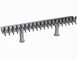 Krowne KDTH-20S T‑Head Beer Tower, 60" Countertop, Steel, Glycol Cooled, 2‑Column 20‑Tap, No Handles 1 image
