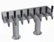 Krowne KDTH-8S T‑Head Beer Tower, 24" Countertop, Stainless, Glycol, 2‑Col, 7‑12 Taps, No Handles 1 image