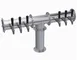Krowne KPTH-6S T-Head Tap Tower, 31-3/4" OA Counter, Glycol Cooled, Steel Finish, Six Beer Faucets 1 image