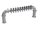 Krowne KPTP-10S Pass‑Through Tower, 51" OA, Steel Finish, 2‑Column Beer, Glycol‑Cooled, 7‑12 Taps 1 image