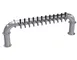 Krowne KPTP-12S Pipe Tower, 12‑Tap Draft Beer, 57" Length, Countertop Mount, Stainless Steel Finish 1 image