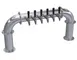 Krowne KPTP-6S Draft Beer Tower, 6-Tap, 2-Column Stainless Steel, 39" OA Length, Glycol Cooled 1 image