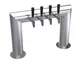 Krowne KPTU-4S Pass-Thru Beer Tower, 2-Column 25" OA, Brushed Steel, Glycol-Cooled, 4-6 Taps 1 image